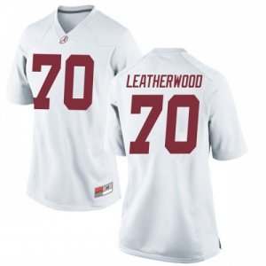 Women's Alabama Crimson Tide #70 Alex Leatherwood White Replica NCAA College Football Jersey 2403QJBG6